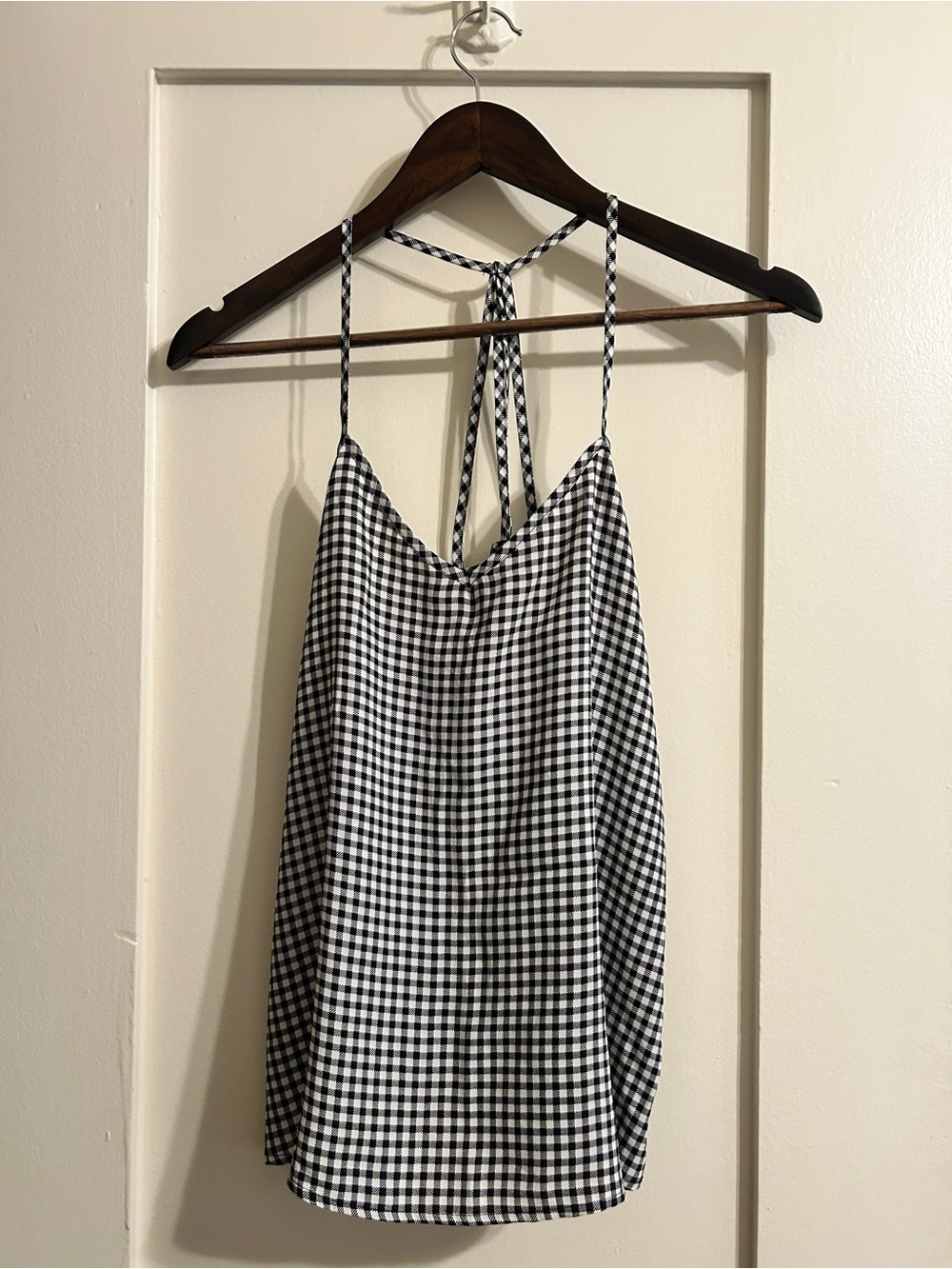 Abercrombie & Fitch Black and White Gingham Cami Top